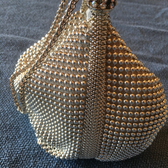 Silver Beaded Clutch Purse - Picture 7 of 8